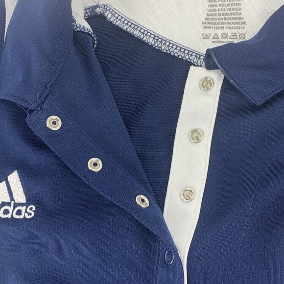 Women's Adidas Climalite Scorch Notre Dame ND Fighting Irish Polo Shirt Blue L - Picture 4 of 9